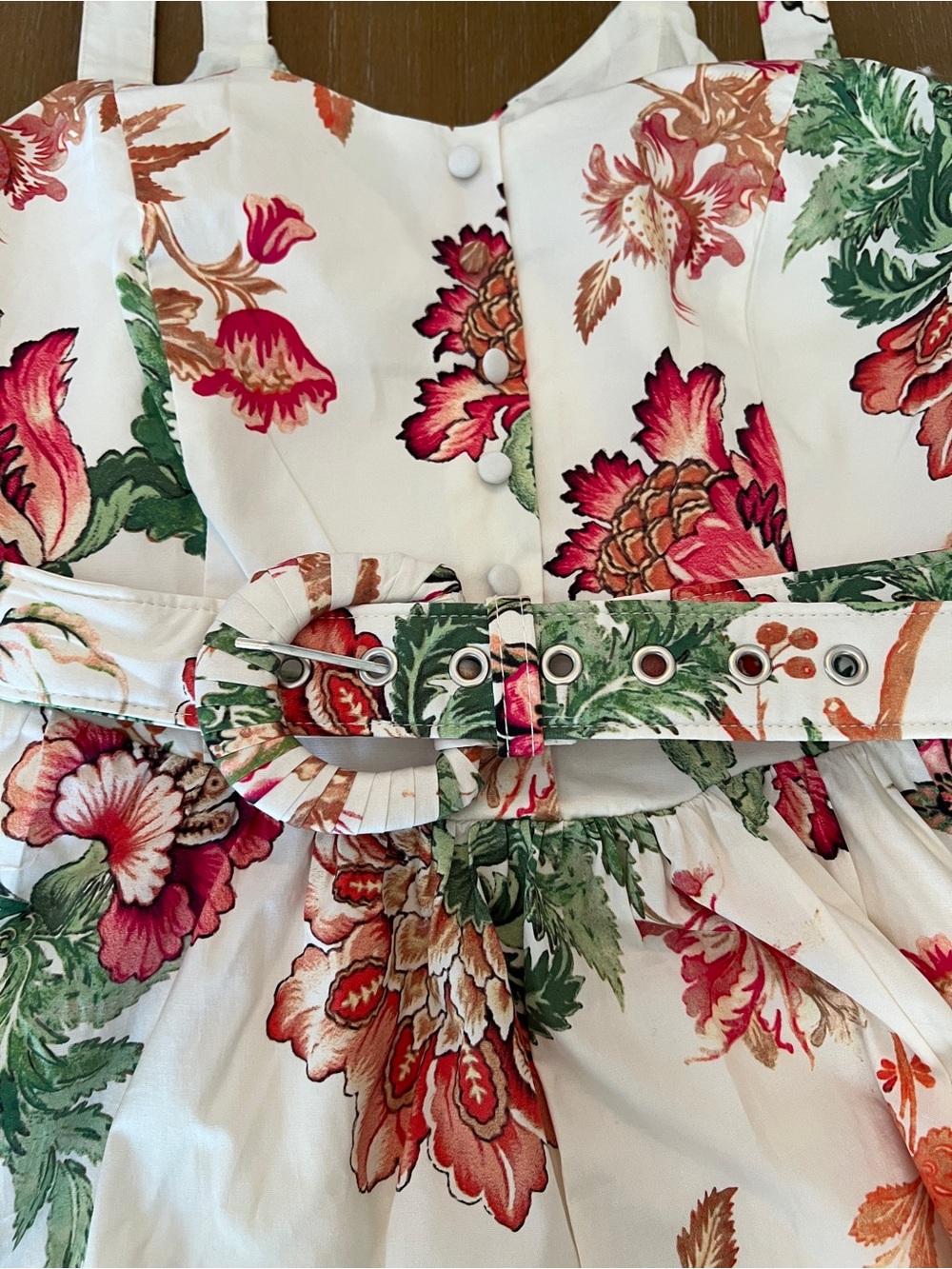 NWT ✧🩷Caroline Constas 🩷✧  floral mini belt dress M - Picture 2 of 4